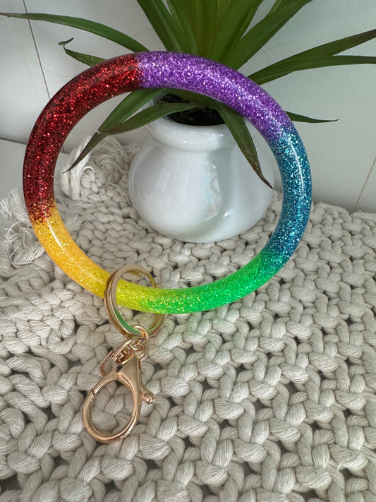 Rainbow wristlet